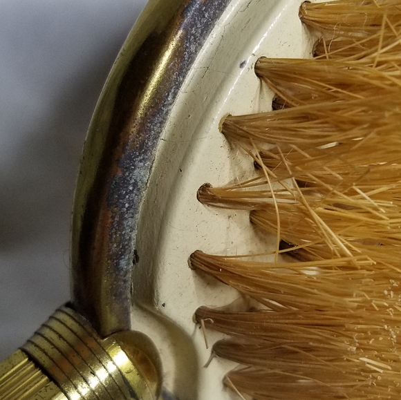 Vintage Vanity Set: Mirror, Brush & Hair Receiver - Picture 8 of 15